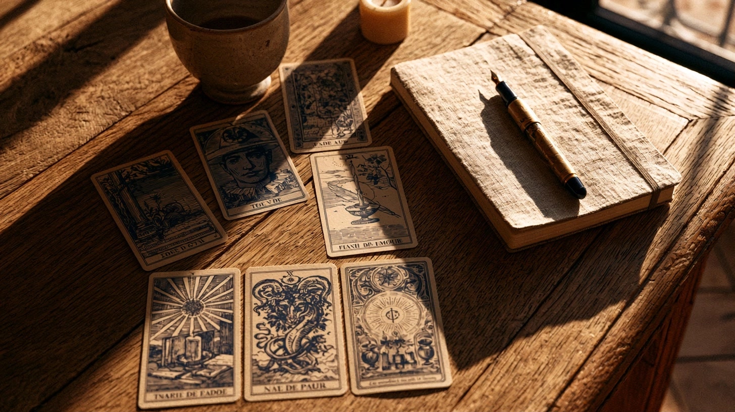 Rituel de fin de mois avec le tarot : bilan et nouvelle direction
