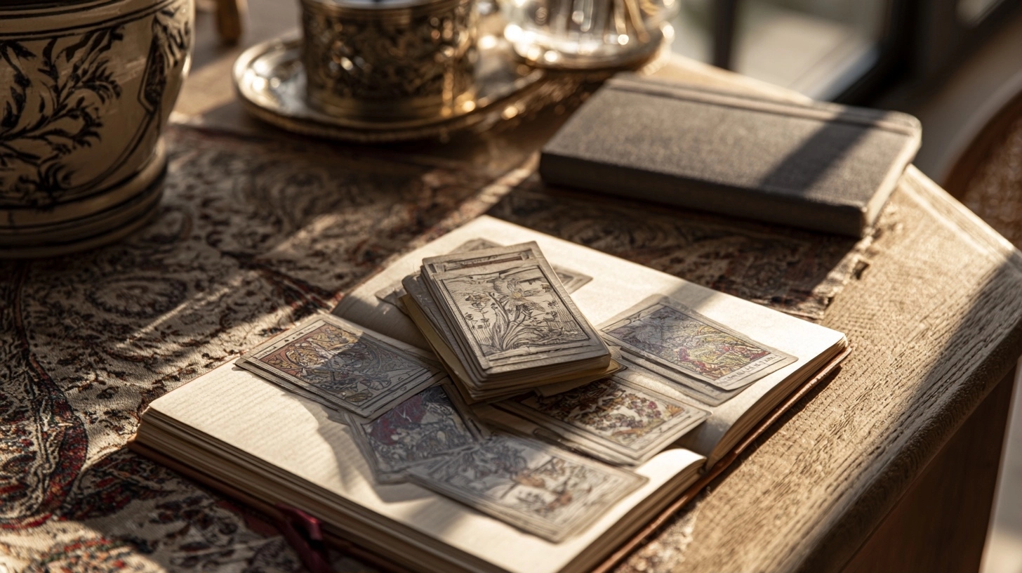tirage de tarot en cinq cartes pour intention amour ou travail