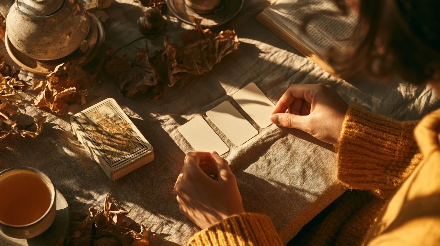 Préparer un tirage de tarot d’automne