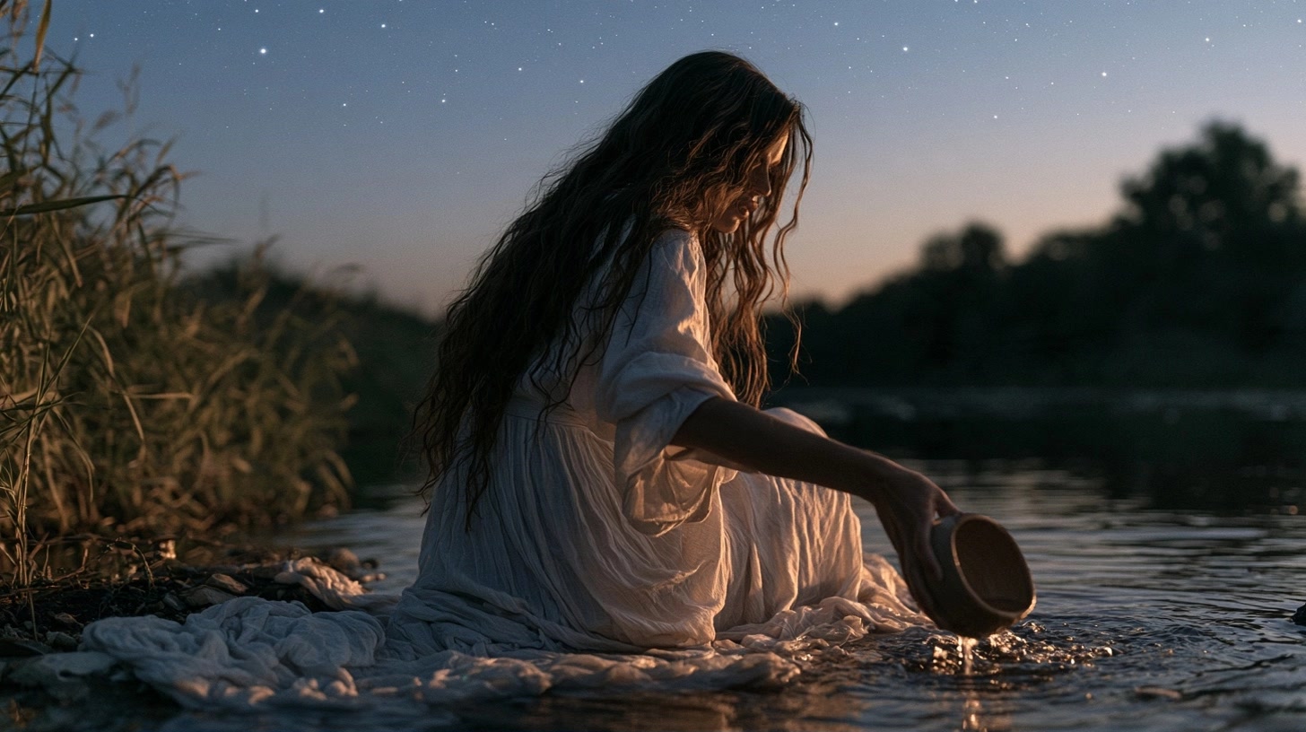 Femme au bord de l’eau au lever du jour pour illustrer le renouveau de L’Étoile