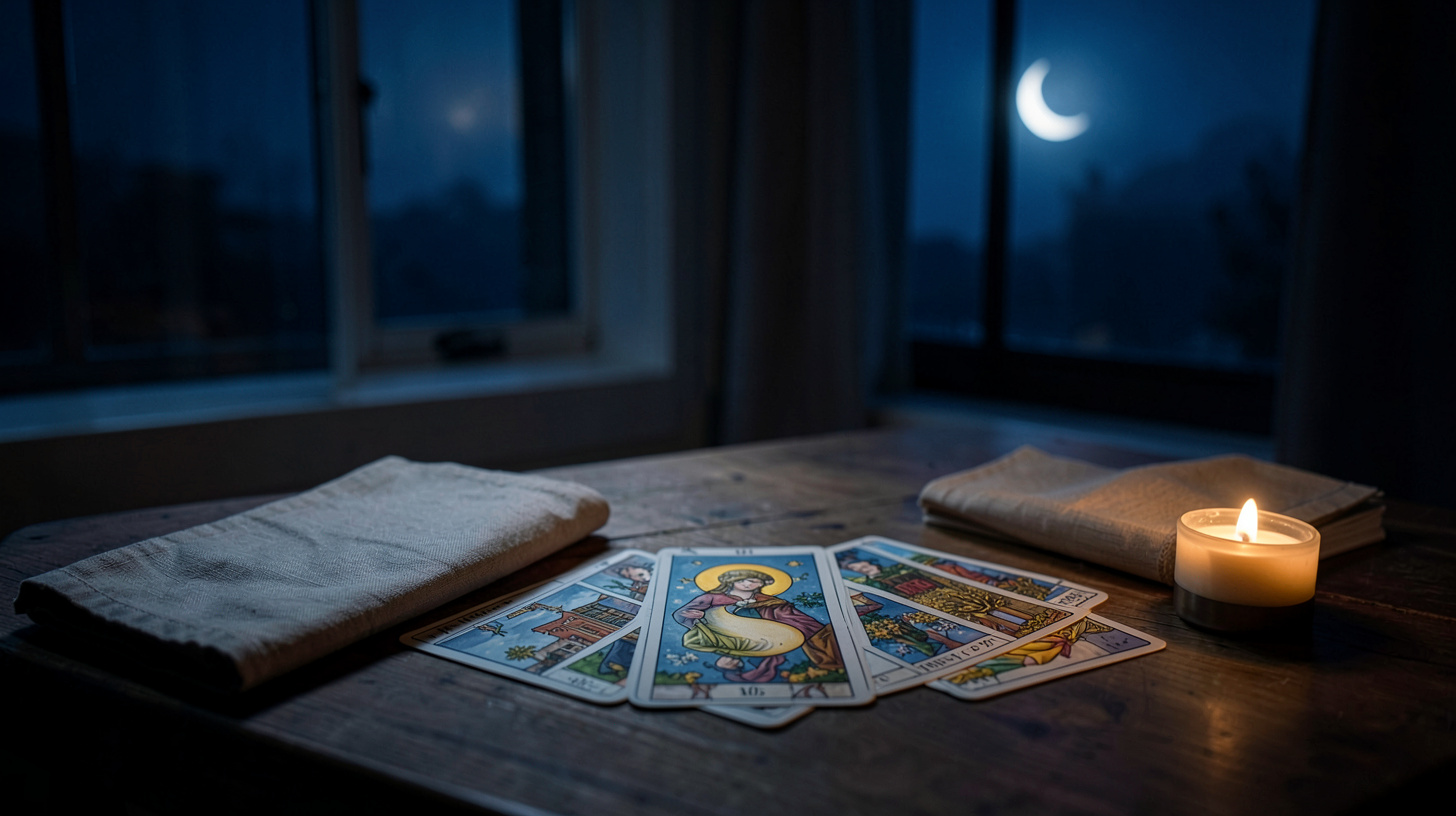 La Lune au tarot : intuition, peurs et messages cachés